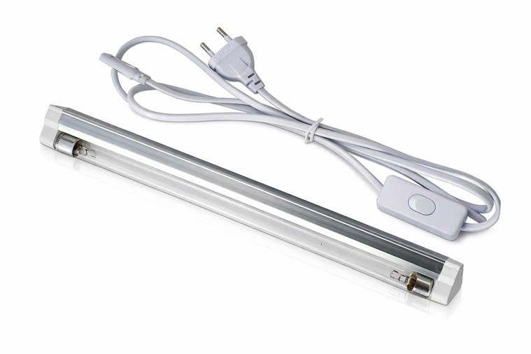 Ultraviolet quartz lamp 8 W for air and surface sterilization